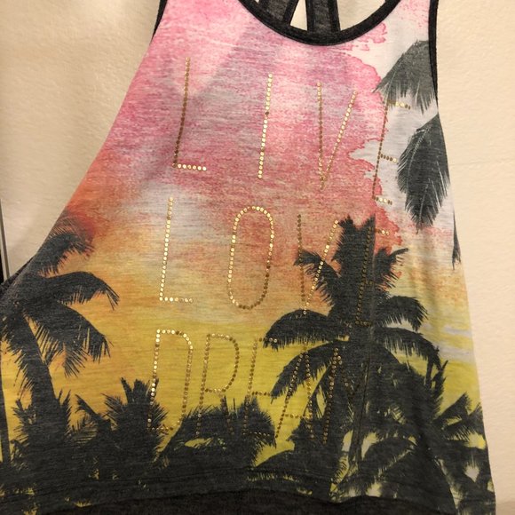 Aeropostale Live Love Dream Sleeveless Top Small - Picture 3 of 3